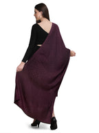 Wine Tweed Fine Wool Stole - 350