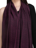 Wine Tweed Fine Wool Stole - 350