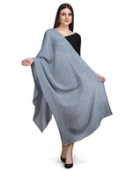 Blue Tweed Fine Wool Stole - 351