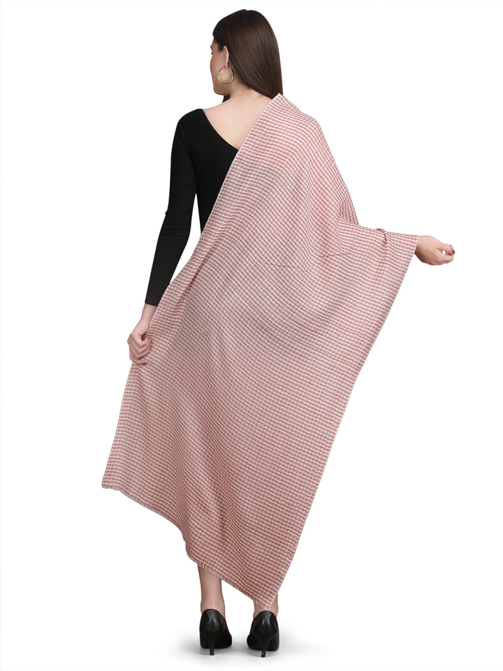 Pink Tweed 100% Fine Wool Stole - 352