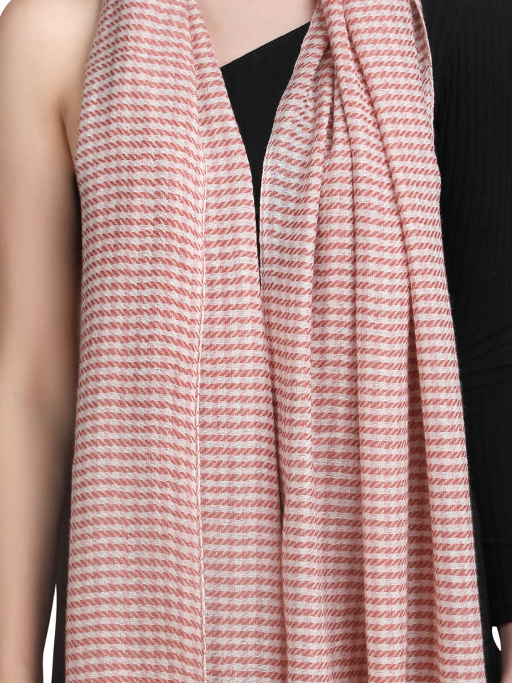 Pink Tweed 100% Fine Wool Stole - 352