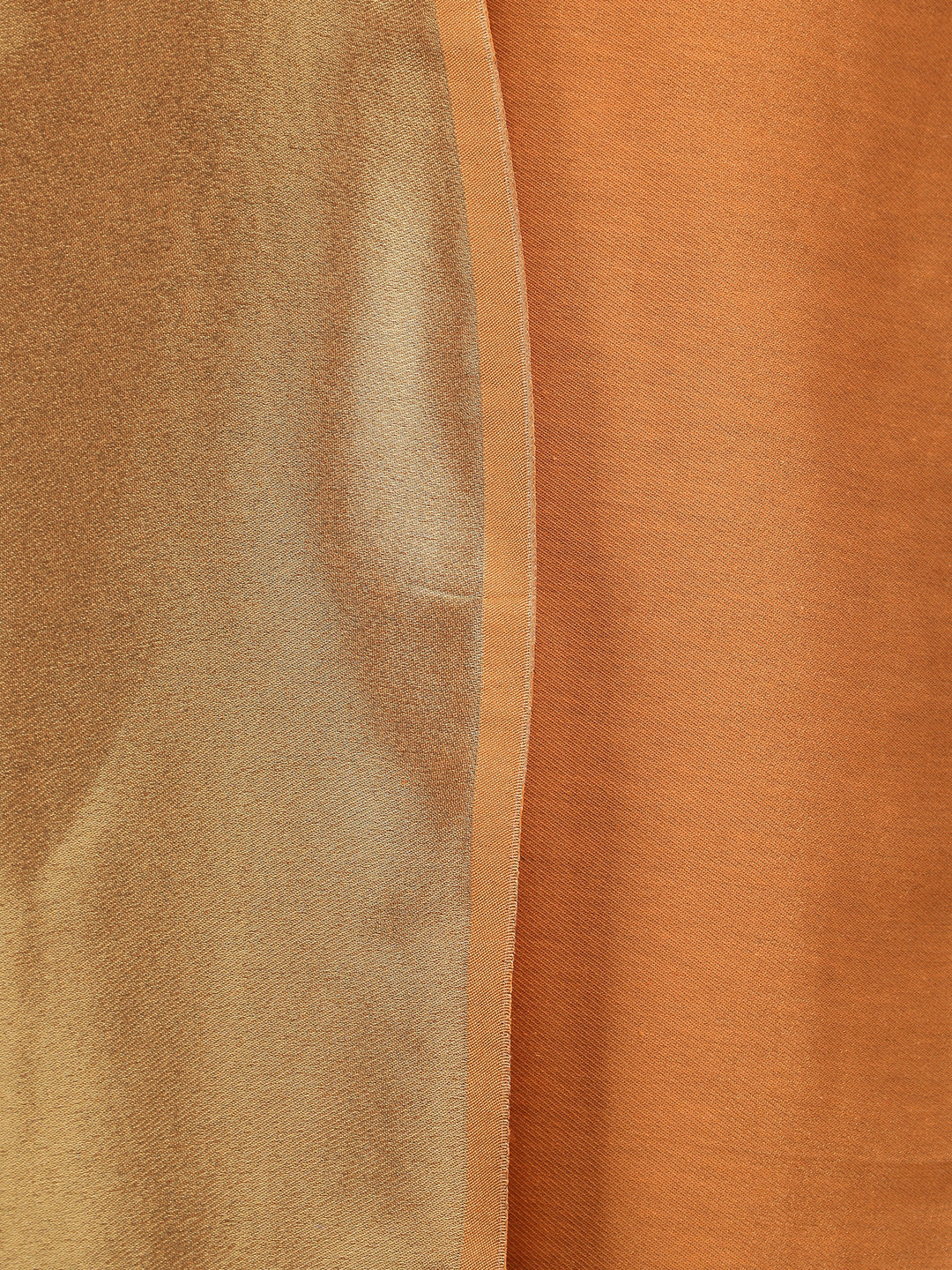 Orange Zari Reversible 100% Fine Wool Stole-359