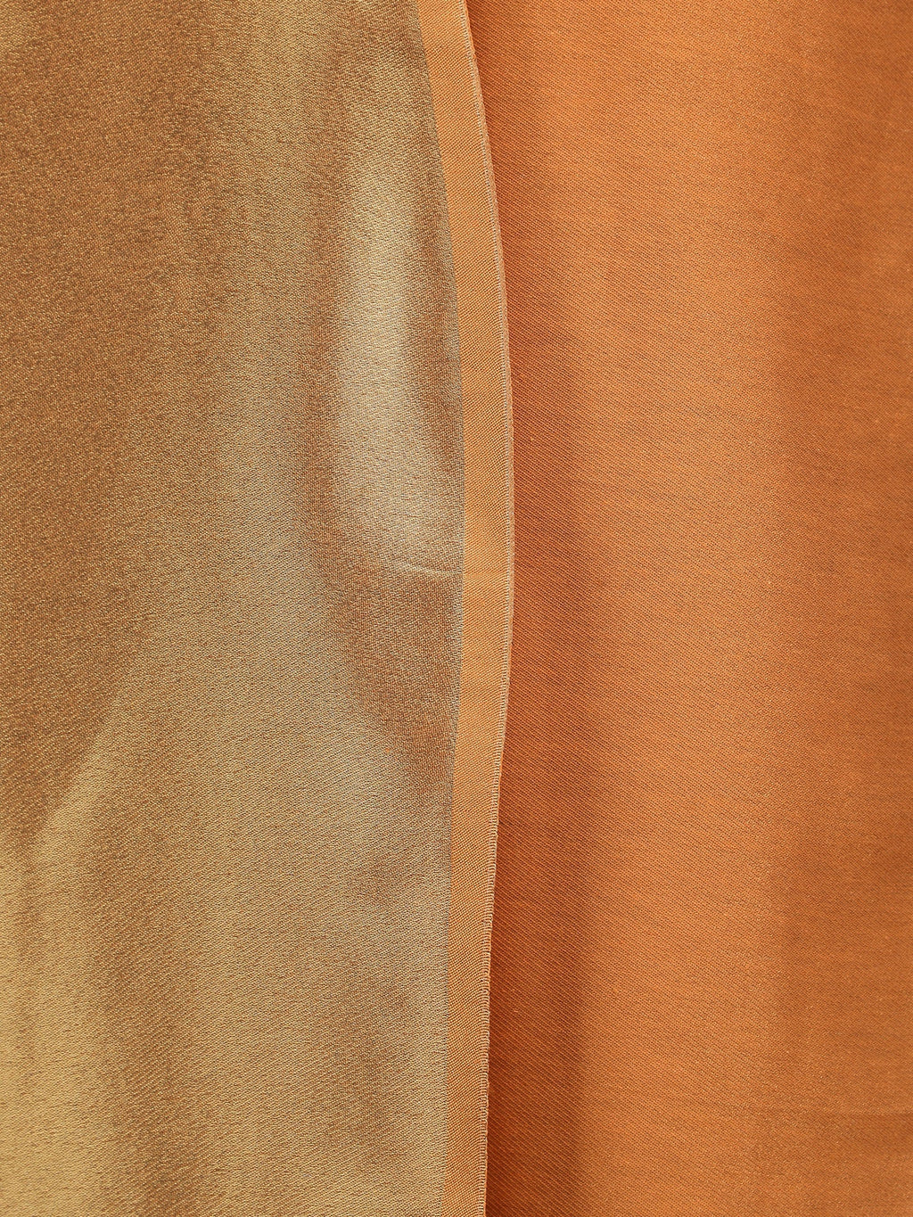 Orange Zari Reversible 100% Fine Wool Stole-359