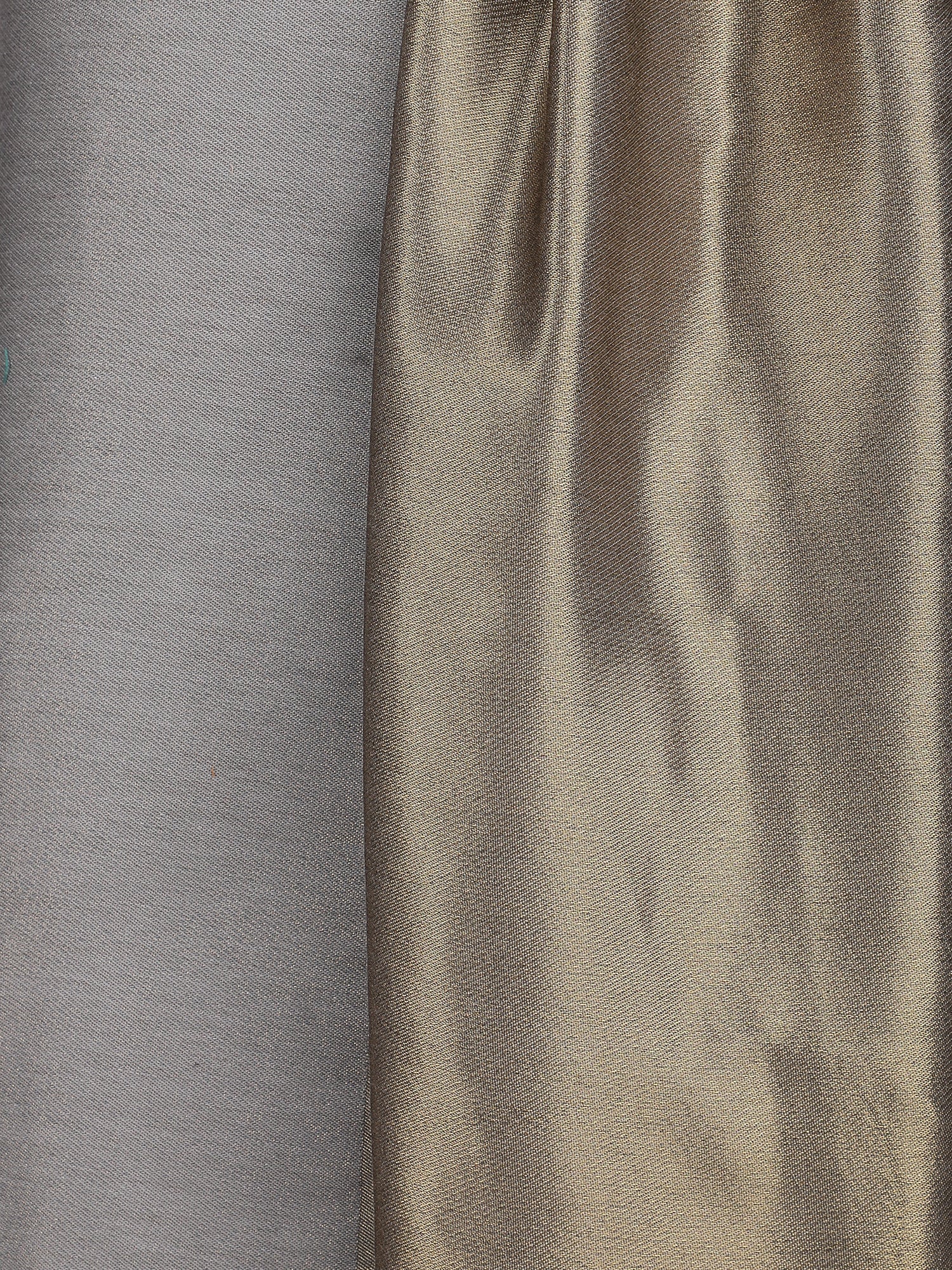 Grey Zari Reversible 100% Fine Wool Shawl-136