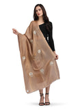 Copper Moonlight Zari Tree 100% Fine Wool Stole - 363