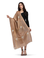 Copper Moonlight Zari Tree 100% Fine Wool Stole - 363
