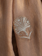Copper Moonlight Zari Tree 100% Fine Wool Stole - 363