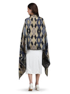 Noor Zari Ikat Weave 100% Fine Wool Stole - 370