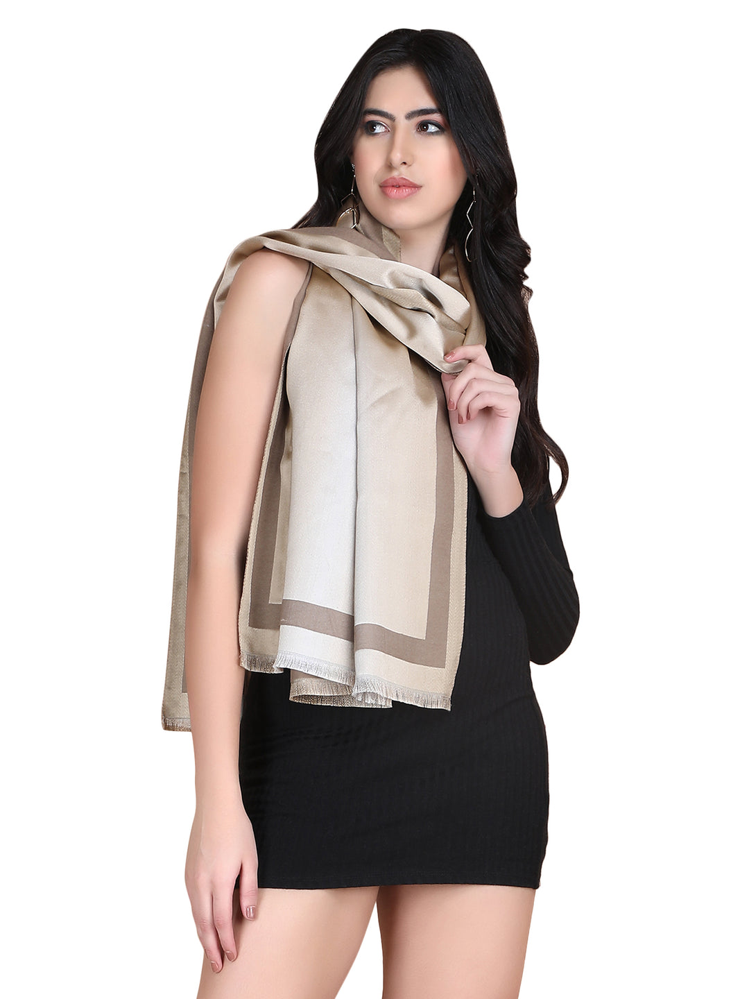Grey Twilight Acrylic Stole - Fawn