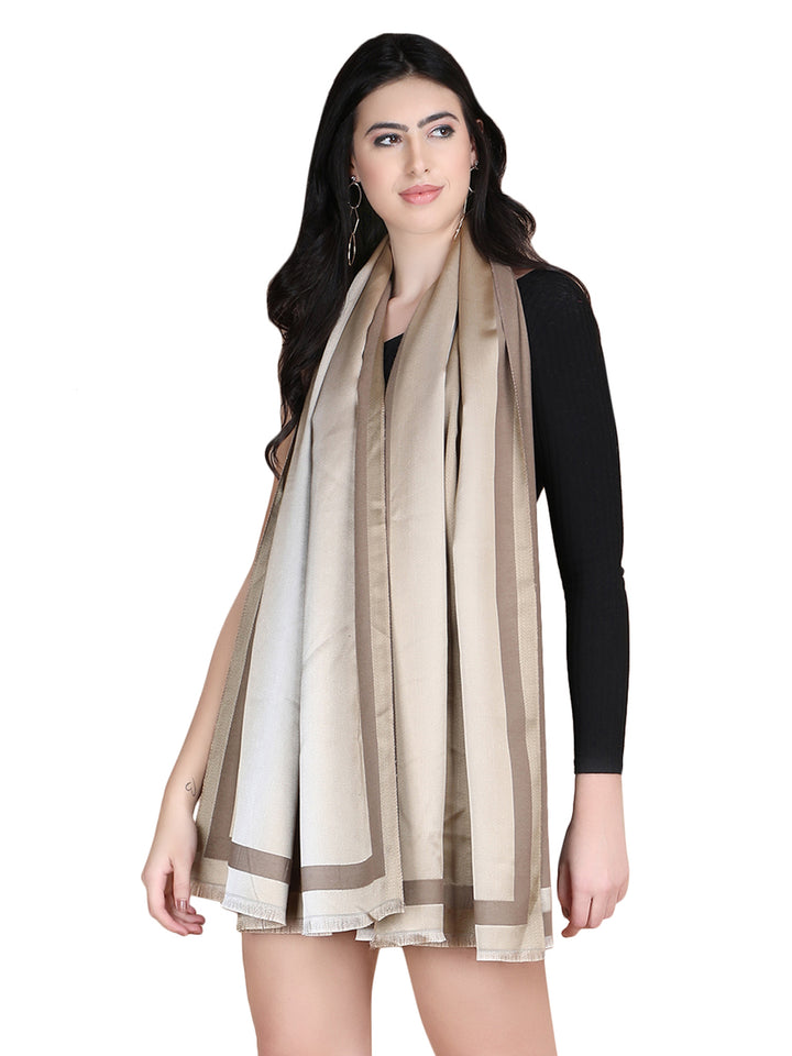 Grey Twilight Acrylic Stole - Fawn