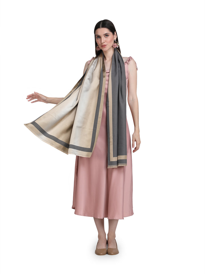 Grey Twilight Acrylic Stole - Fawn