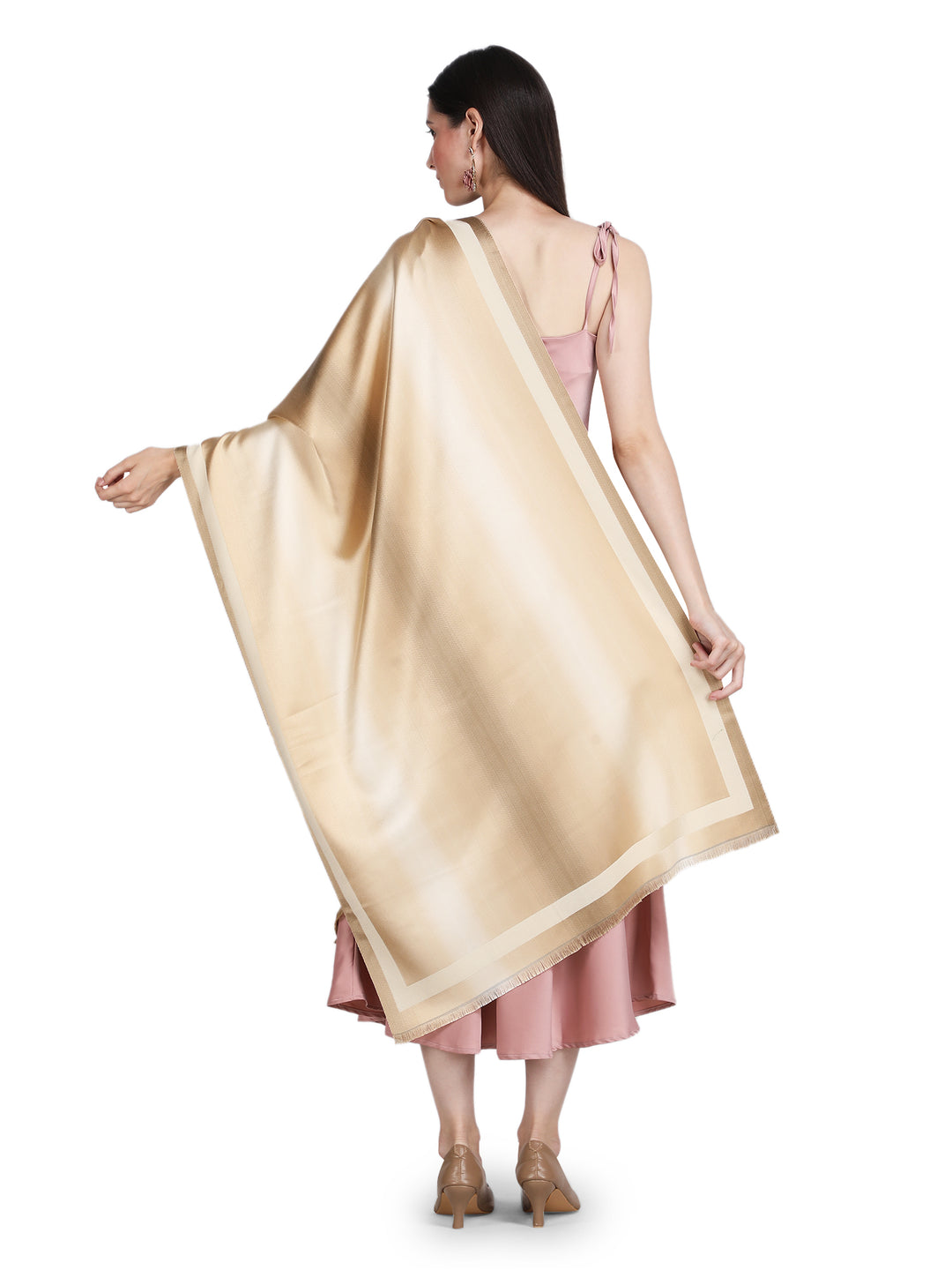 Beige Twilight Acrylic Stole - Fawn
