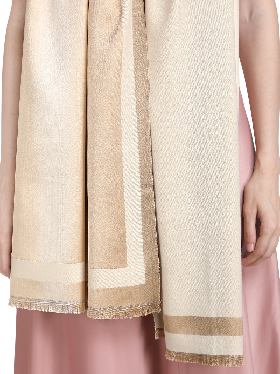 Beige Twilight Acrylic Stole - Fawn