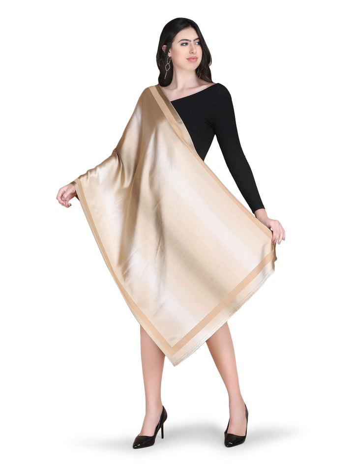 Golden Twilight Acrylic Stole - Fawn