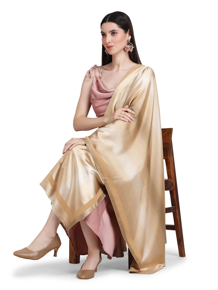 Golden Twilight Acrylic Stole - Fawn