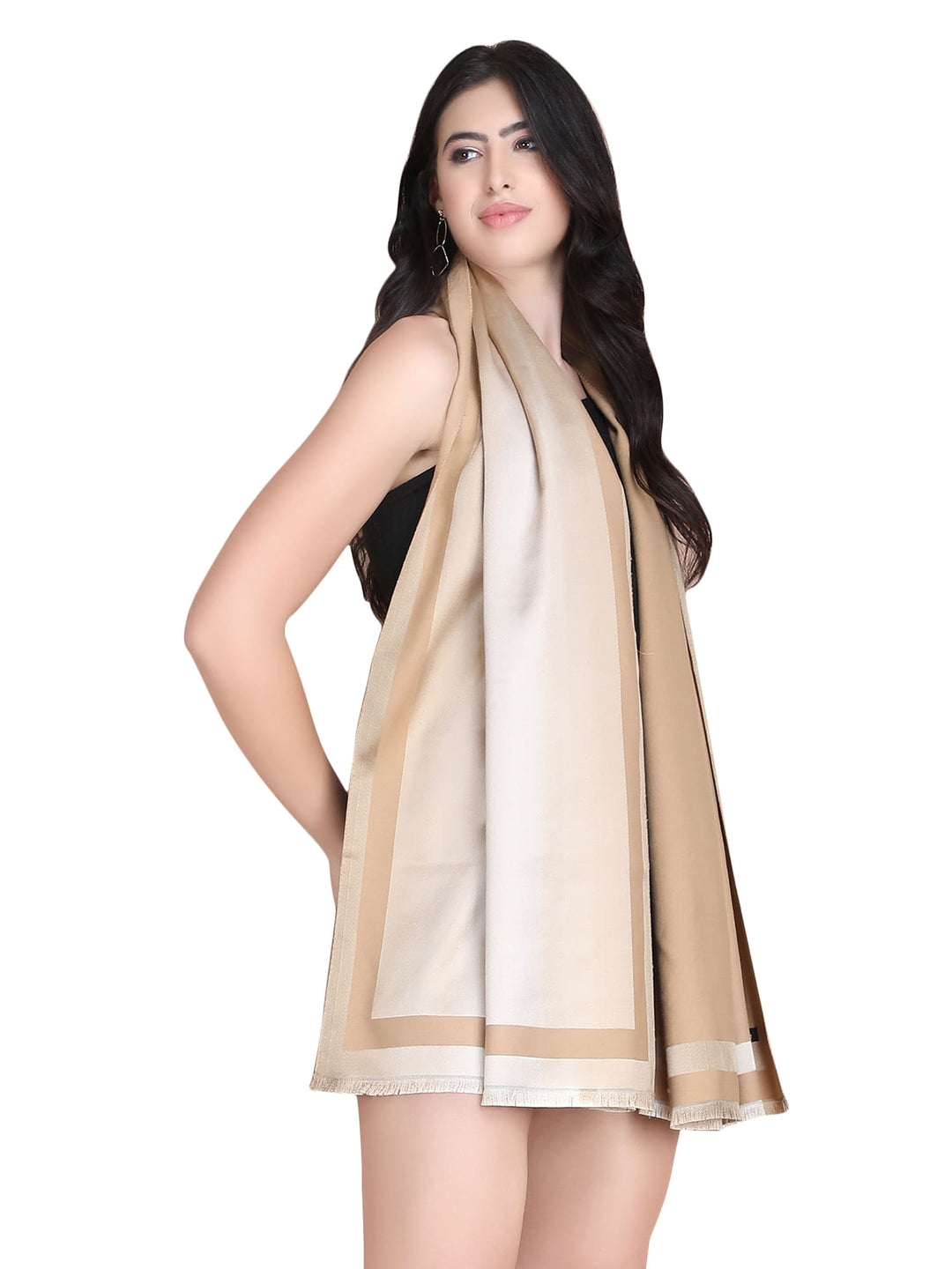 Golden Twilight Acrylic Stole - Fawn