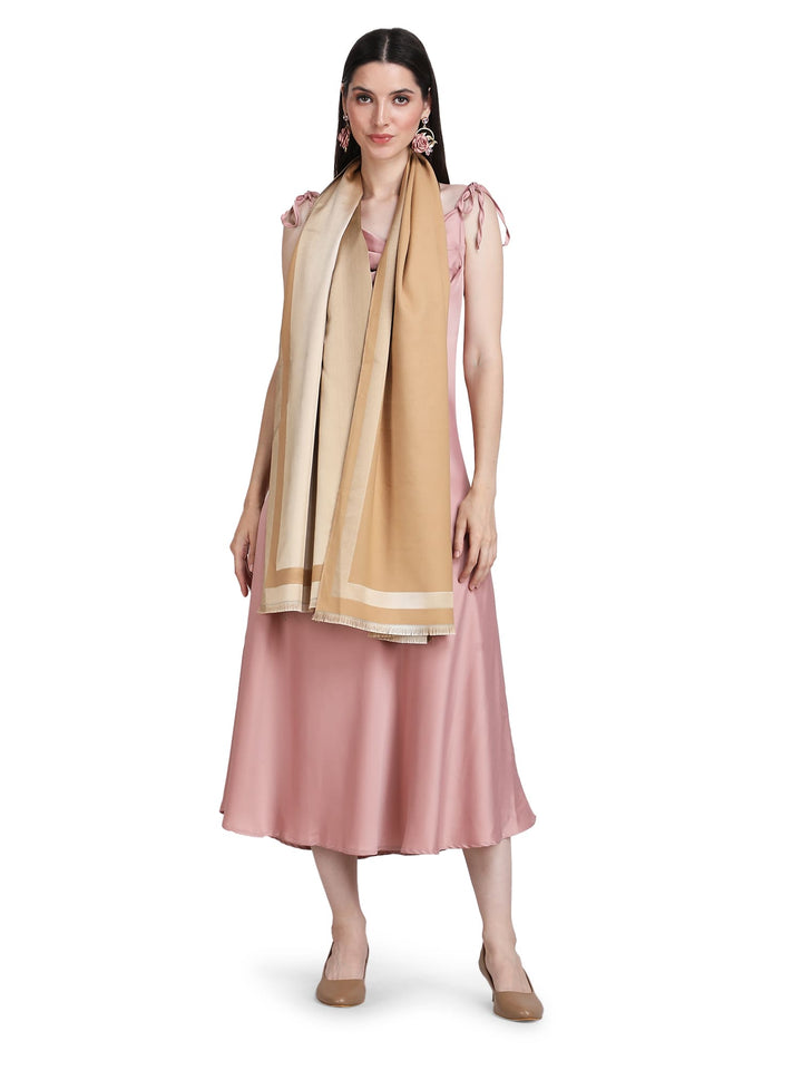 Golden Twilight Acrylic Stole - Fawn