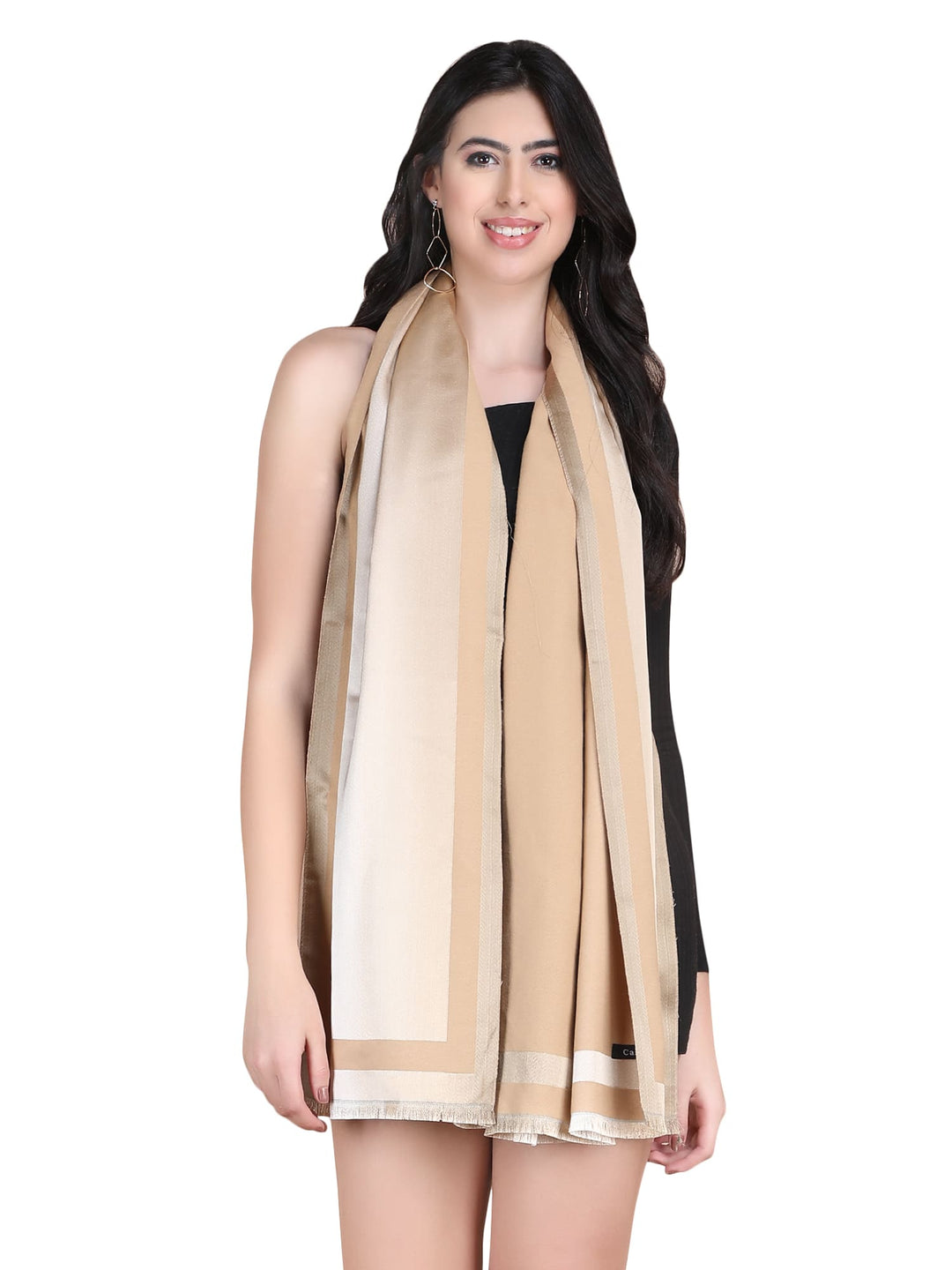 Golden Twilight Acrylic Stole - Fawn