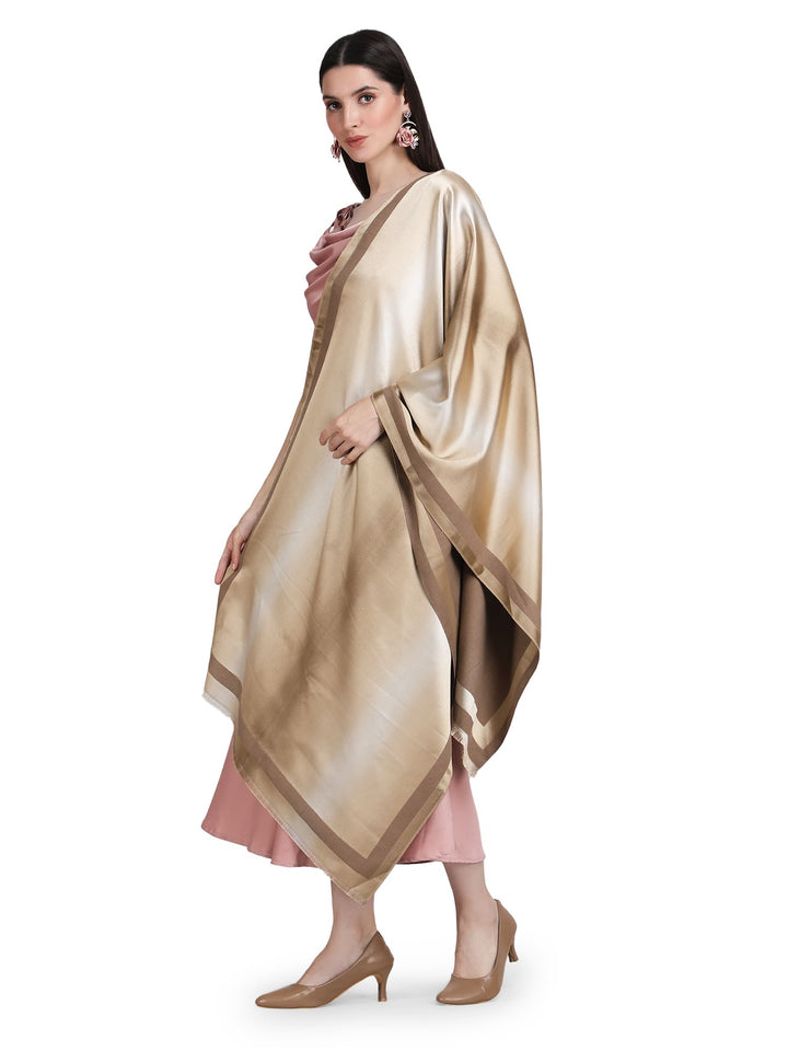 Brown Twilight Acrylic Stole - Fawn