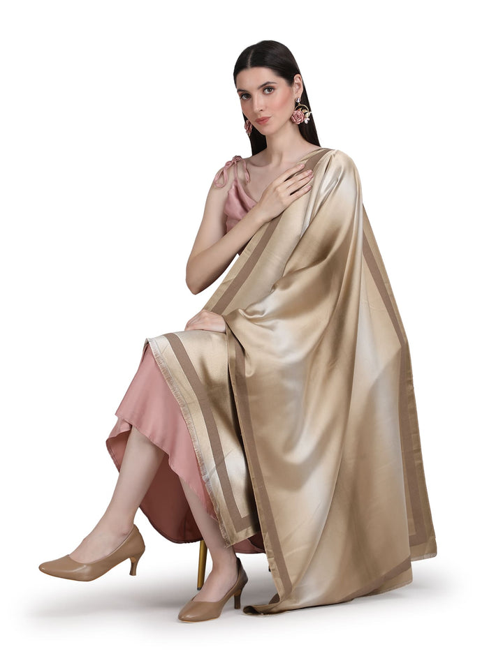 Brown Twilight Acrylic Stole - Fawn