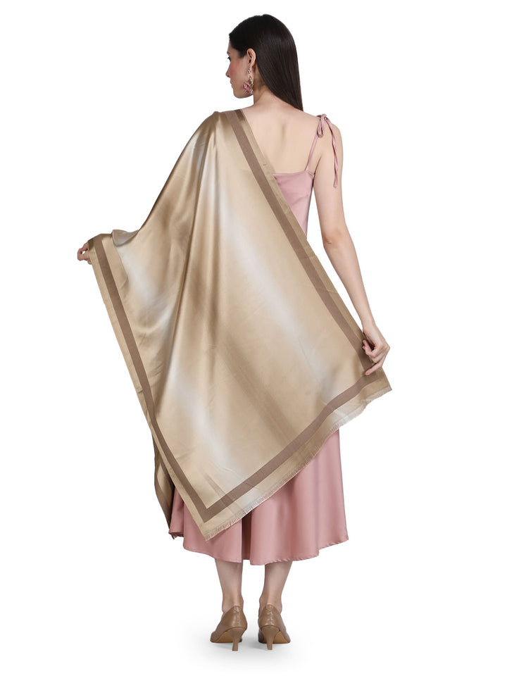 Brown Twilight Acrylic Stole - Fawn