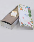 Silver & Gold Zari Reversible Shawl- 152 - Beige