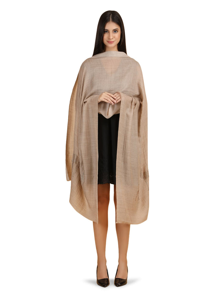 Pyramid Zari Fine Wool Stole - 5