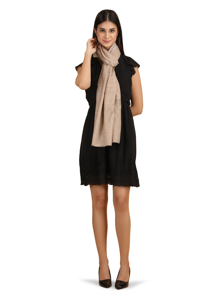 Pyramid Zari Fine Wool Stole - 5