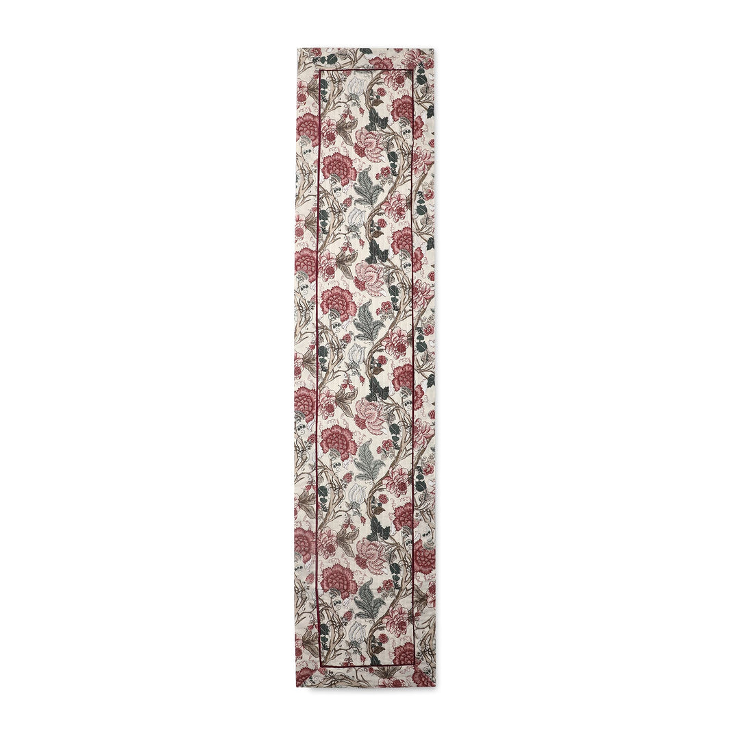 Pink Blossom 100% Quilted Cotton Table Runner - 13 x 72 inches