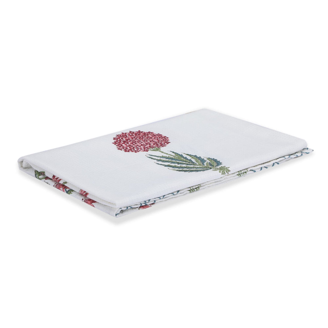 100% COTTON FLORAL WAFFLE TOWEL -  (SET OF 2 SMALL (20 X 30 INCHES) & 1 BIG (60 X 30 INCHES) - 102