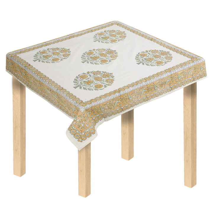 Jaipuri Square Cotton Table Cover - 102