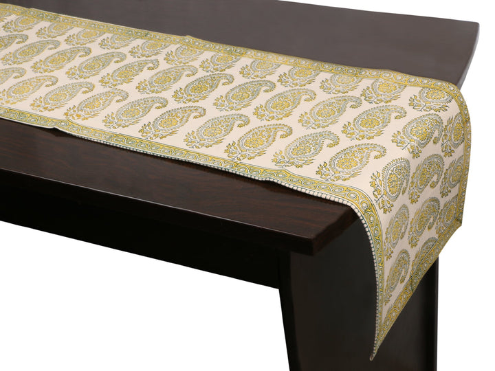 Cotton Floral & Paisley Table Runner - 14