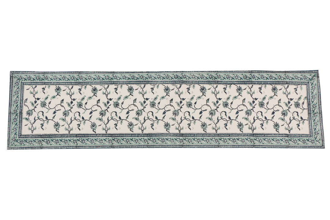 Cotton Floral & Paisley Table Runner - 12