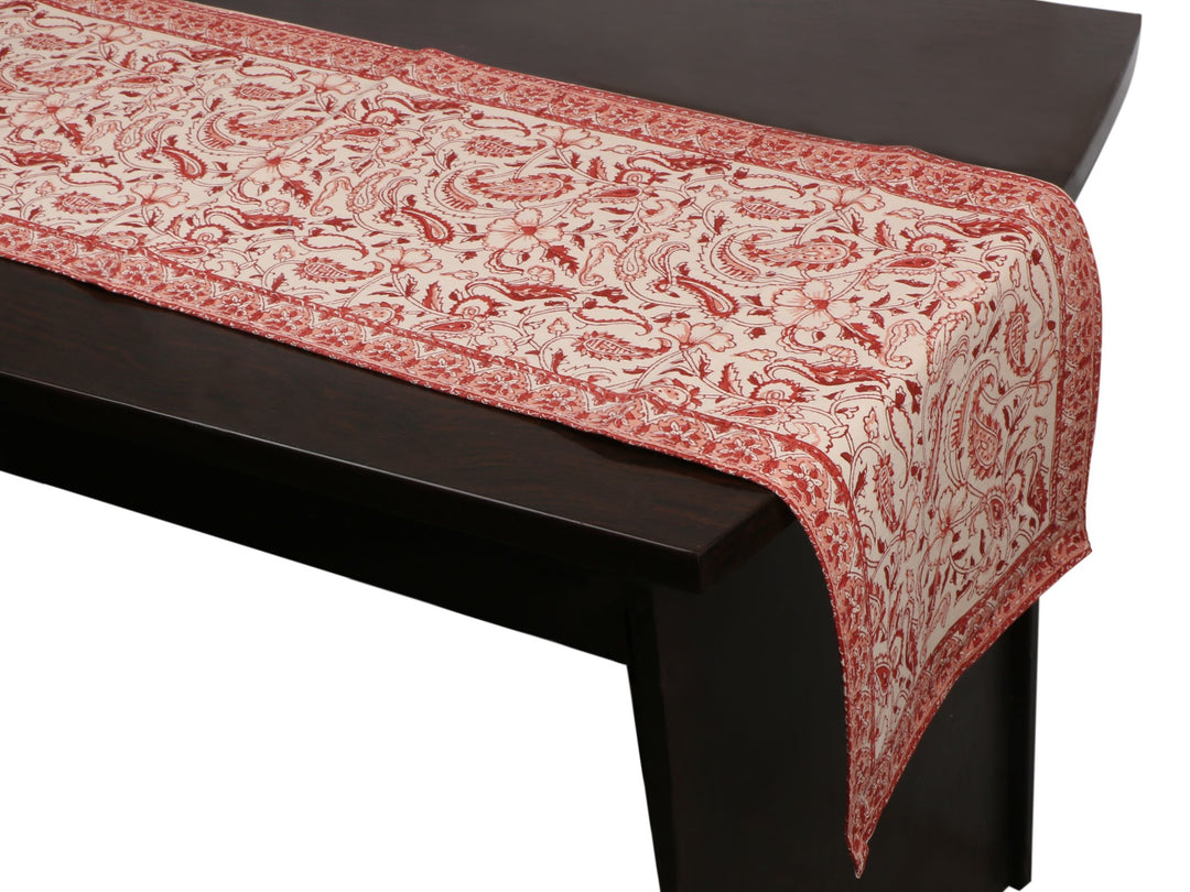 Cotton Floral & Paisley Table Runner - 8