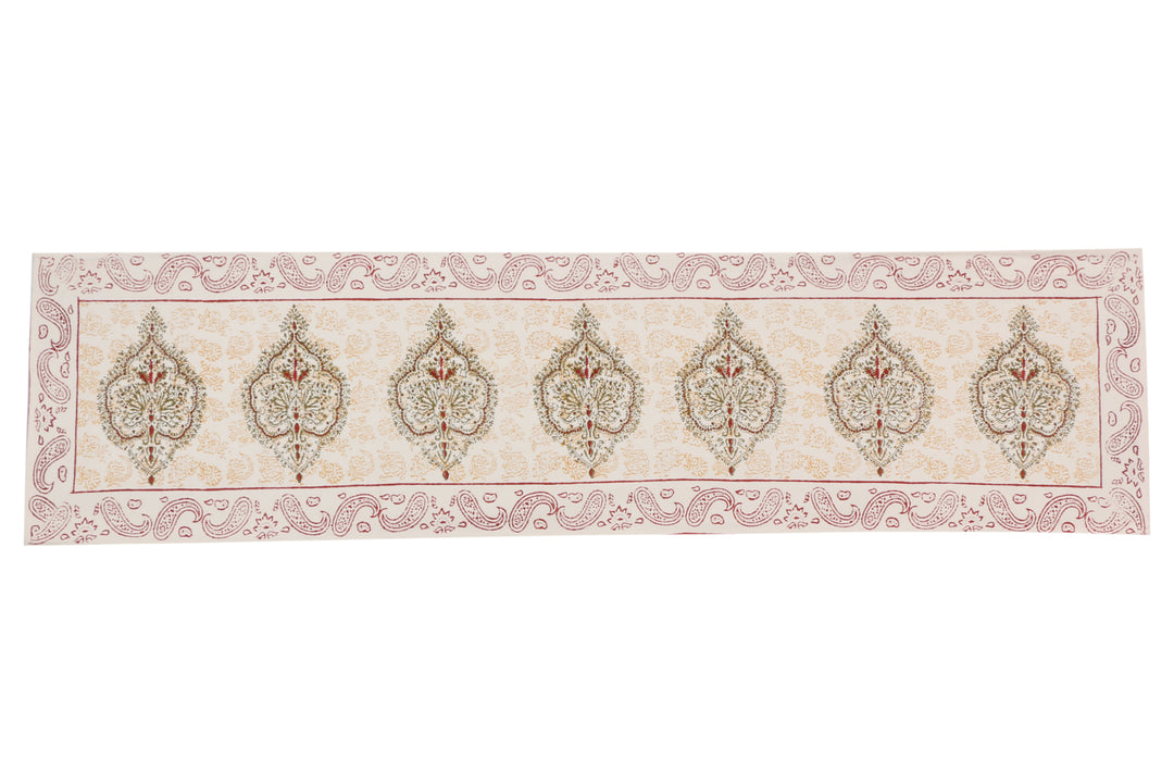 Cotton Floral & Paisley Table Runner - 21