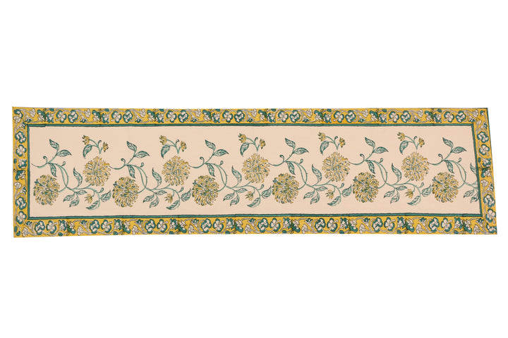 Cotton Floral & Paisley Table Runner - 16