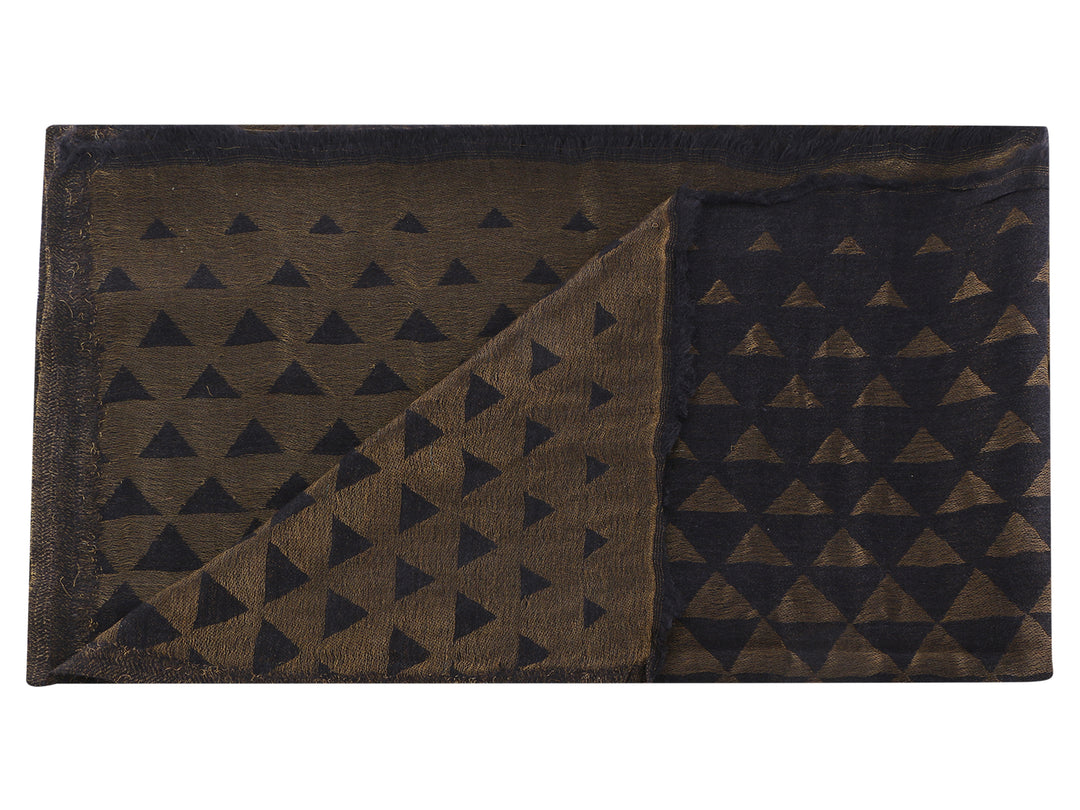 Pyramid Zari Fine Wool Stole - 3