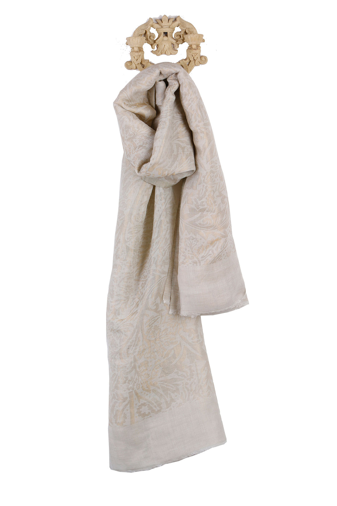 Zari Fine Wool Stole - 8
