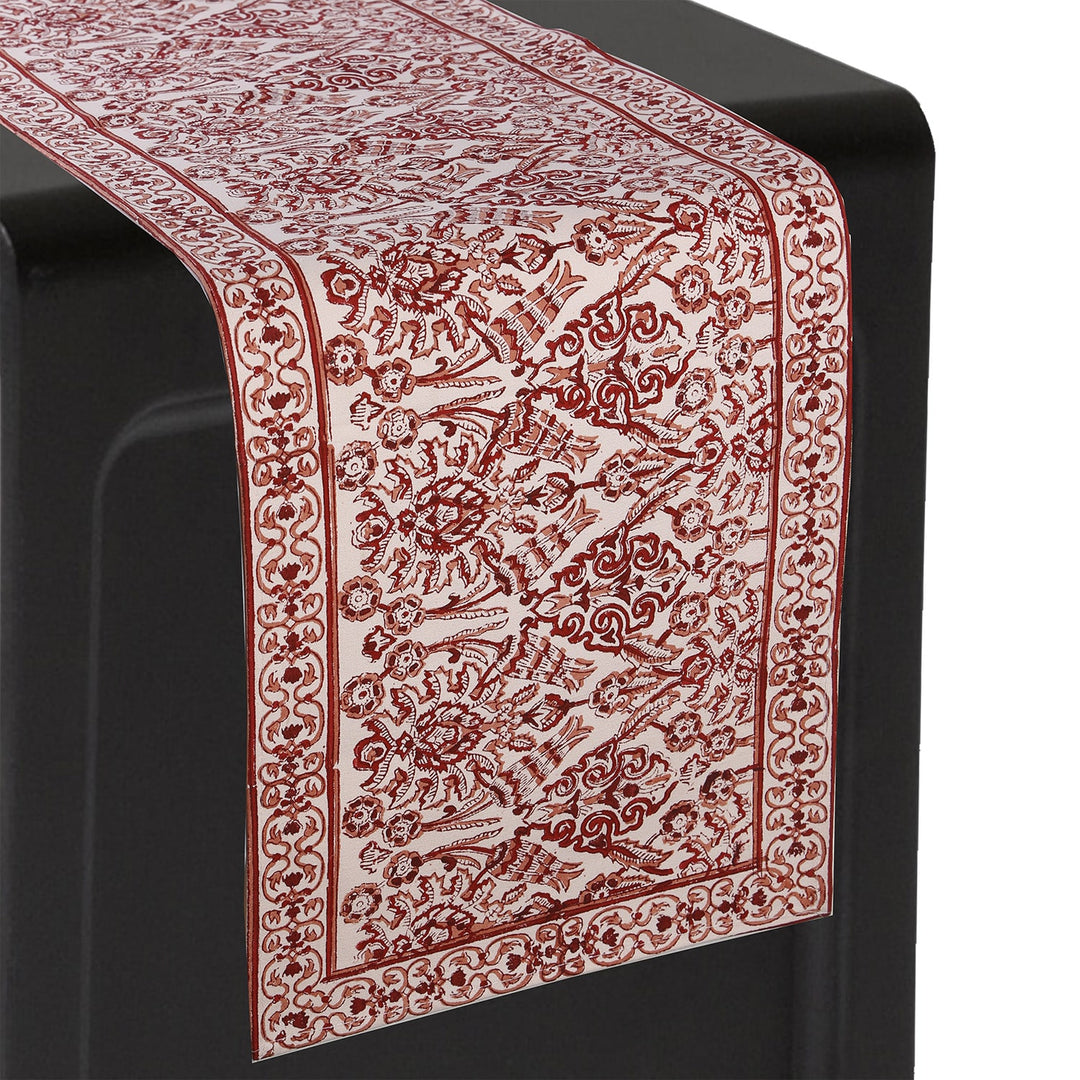 Cotton Floral & Paisley Table Runner - 34