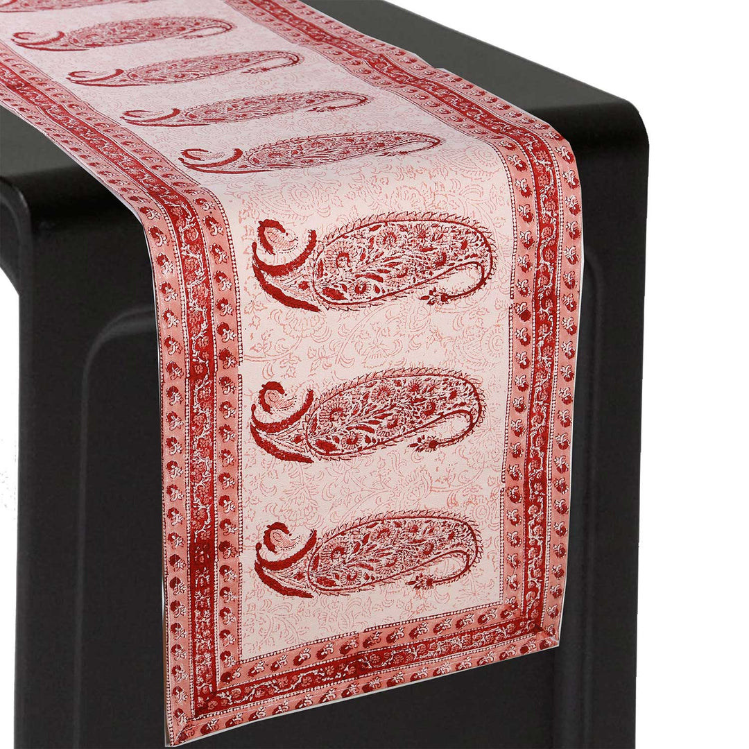 Cotton Floral & Paisley Table Runner - 40