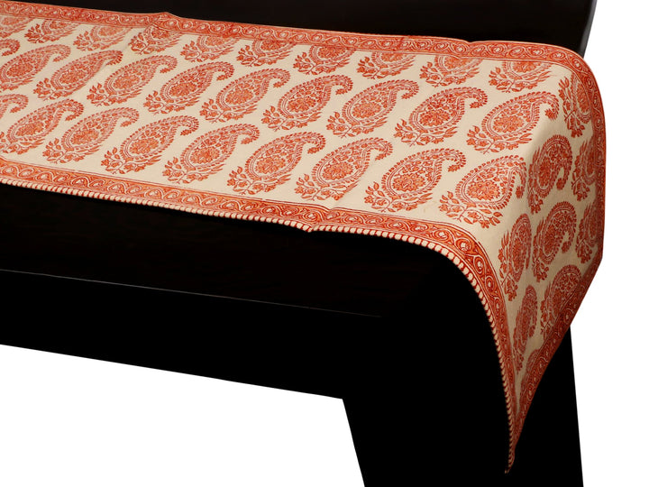 Cotton Floral & Paisley Table Runner - 27