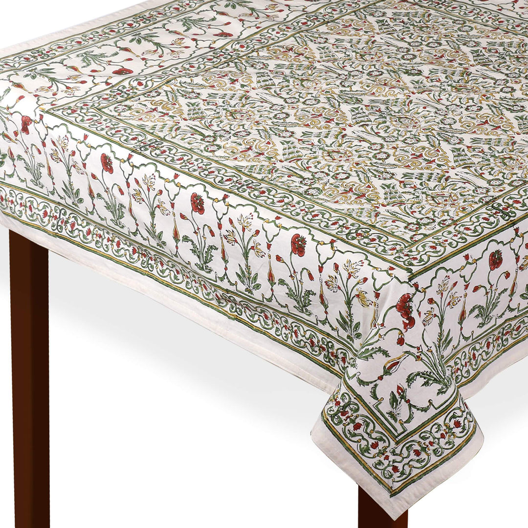 Jaipuri Square Cotton Table Cover - 7868