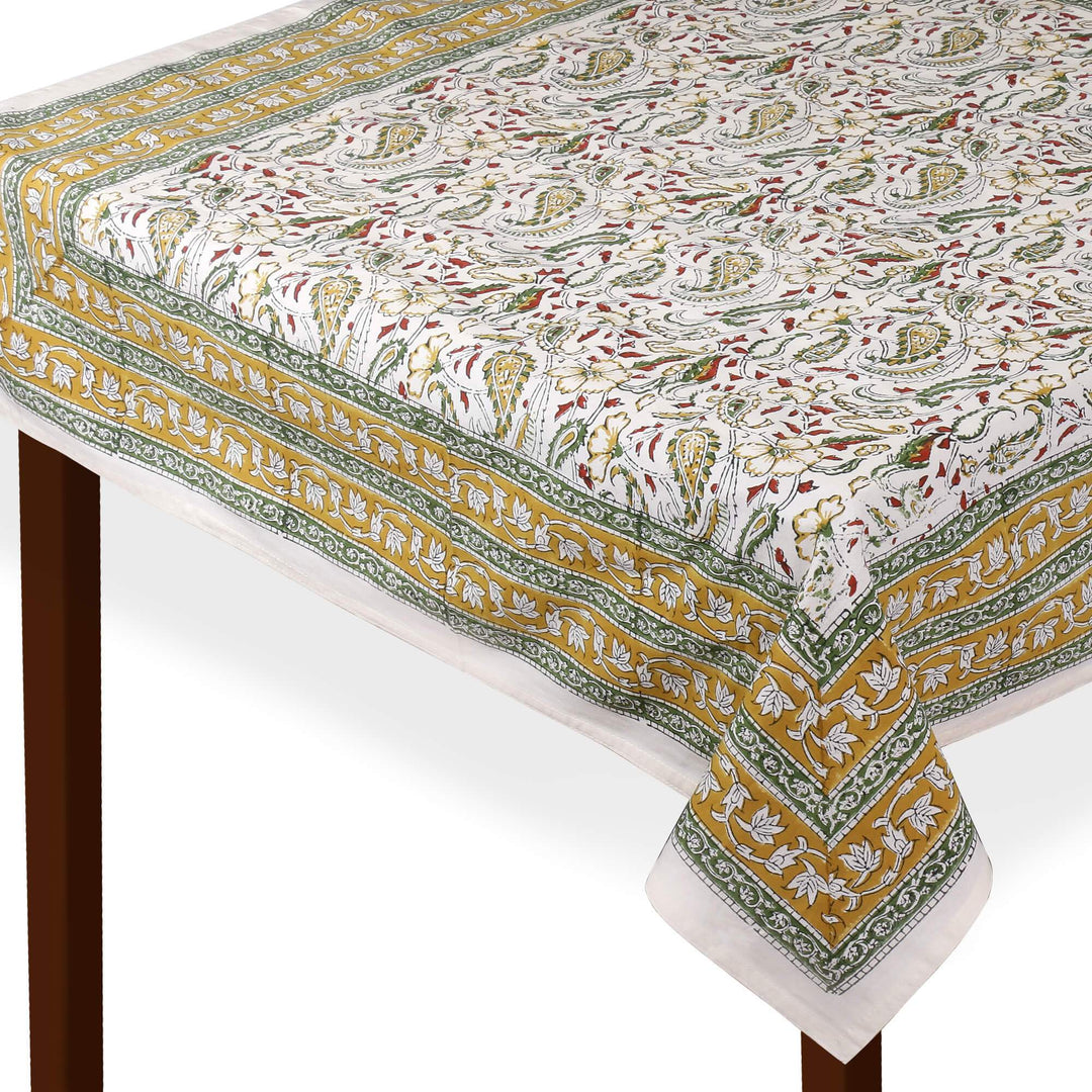 Jaipuri Square Cotton Table Cover - 7872