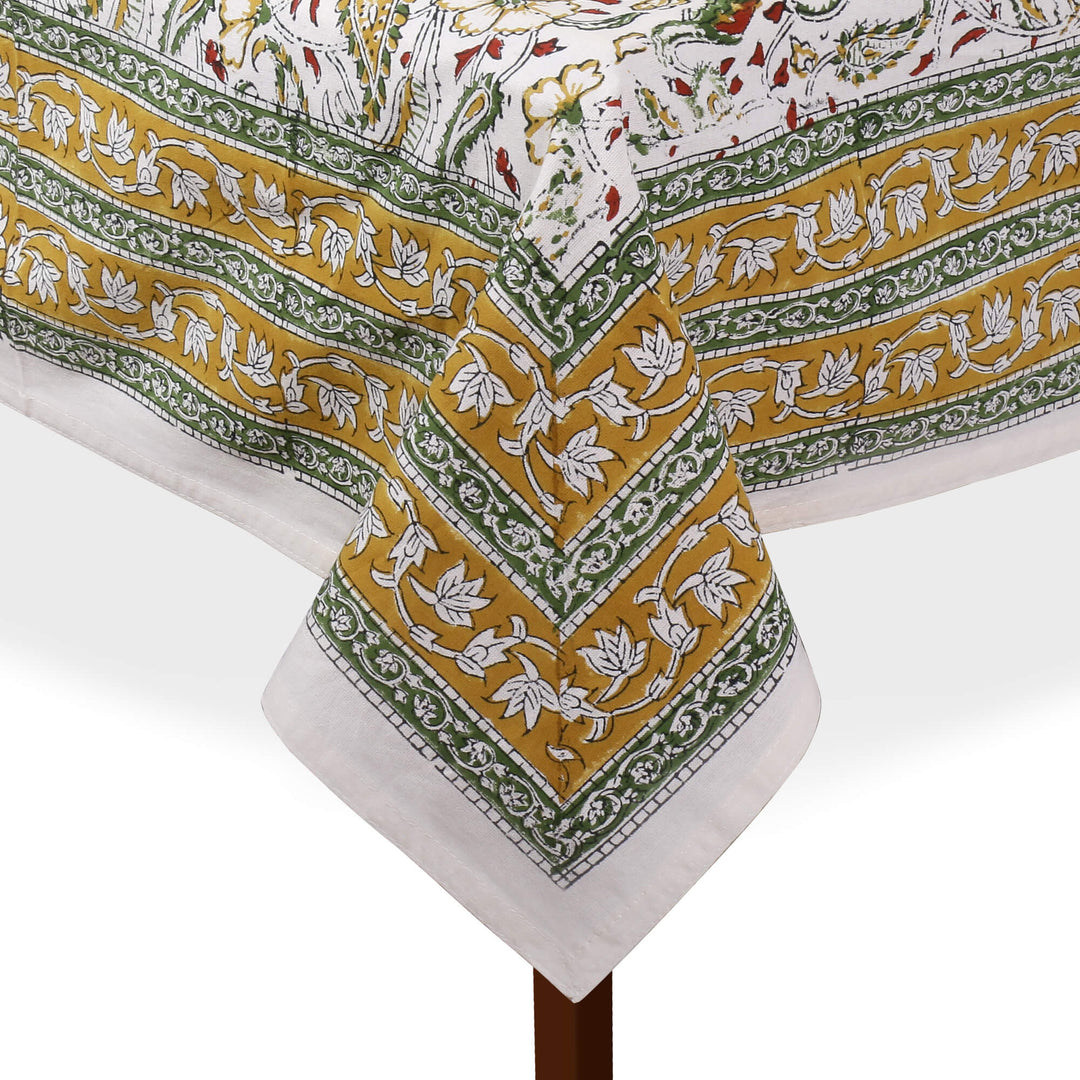 Jaipuri Square Cotton Table Cover - 7872