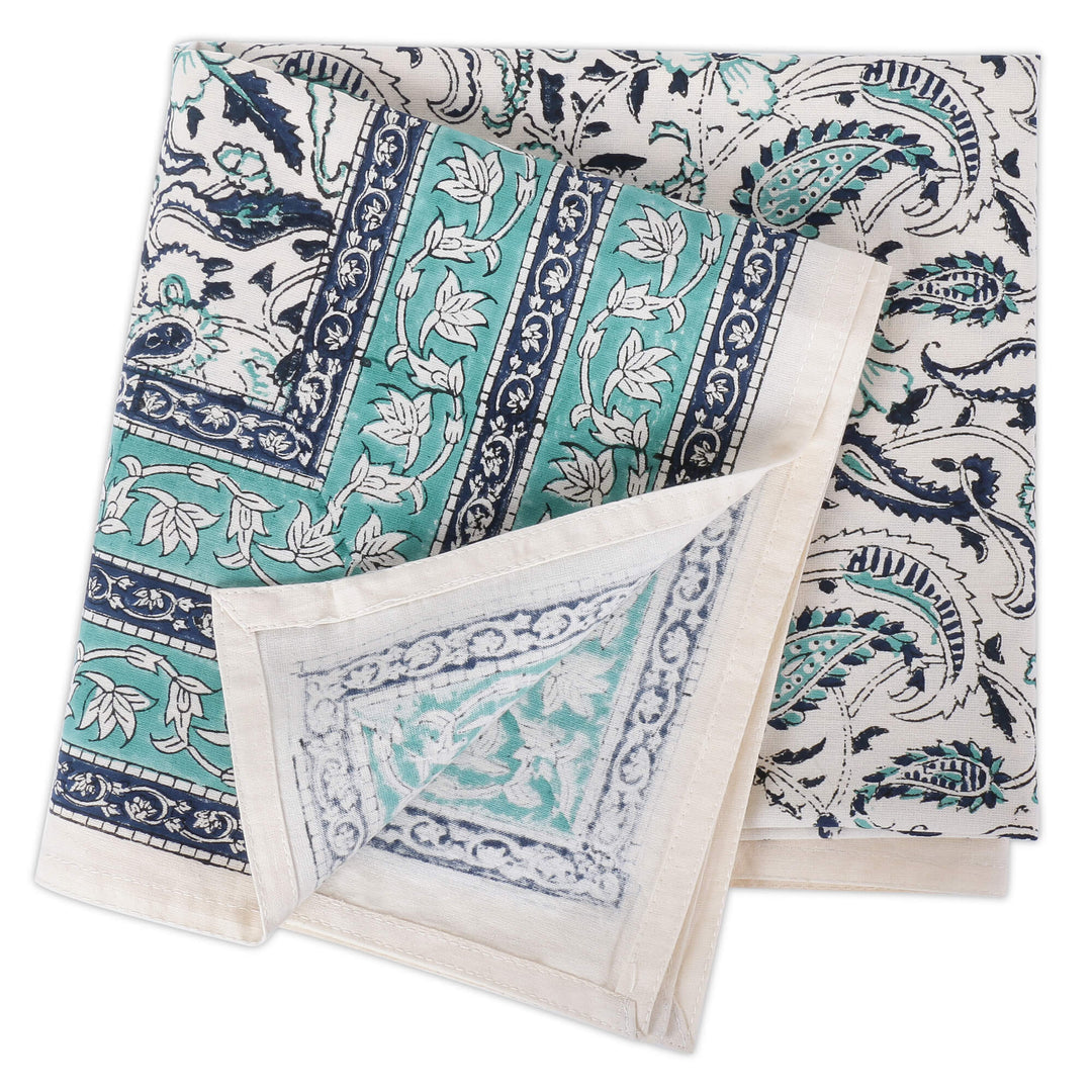 Jaipuri Square Cotton Table Cover - 7873