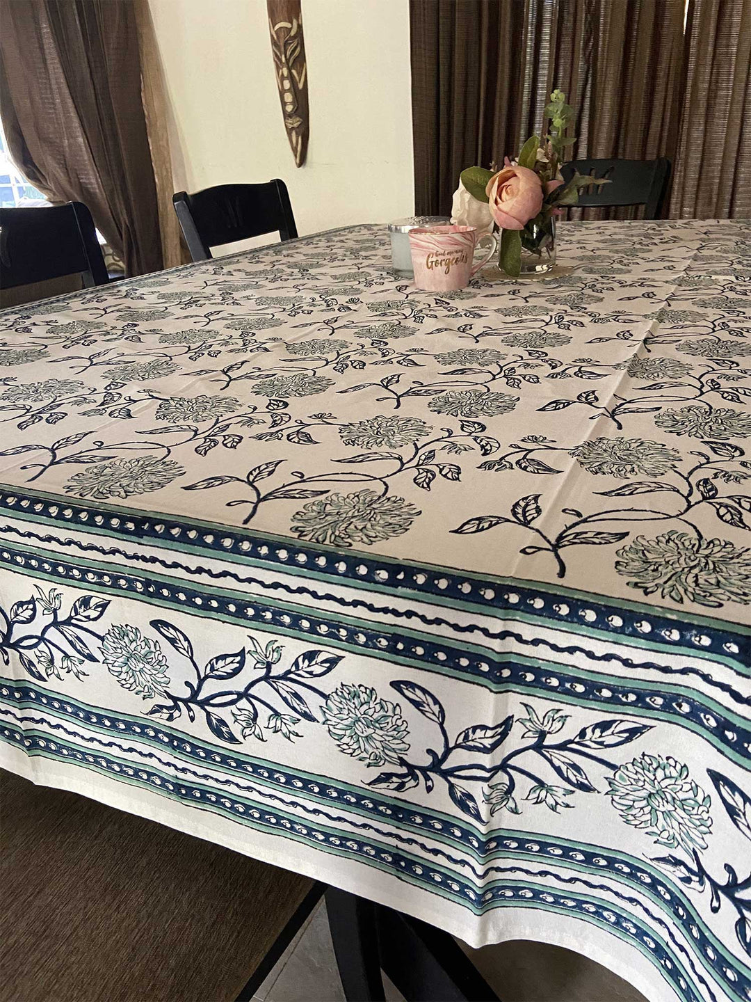 Jaipuri 8 Seater Cotton Table Cover  - 8000