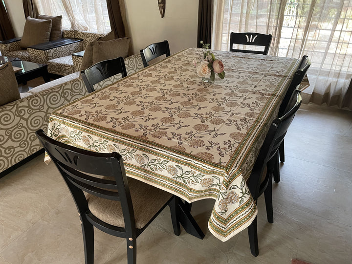 Jaipuri 8 Seater Cotton Table Cover - 7998