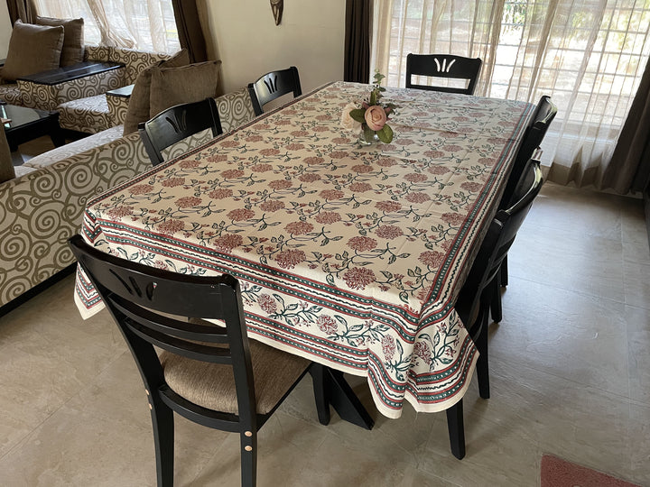 Jaipuri 8 Seater Cotton Table Cover - 7999