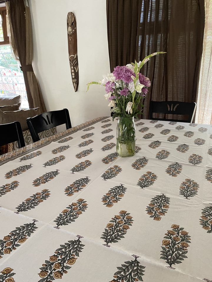 Jaipuri 6 Seater Cotton Table Cover - 8020