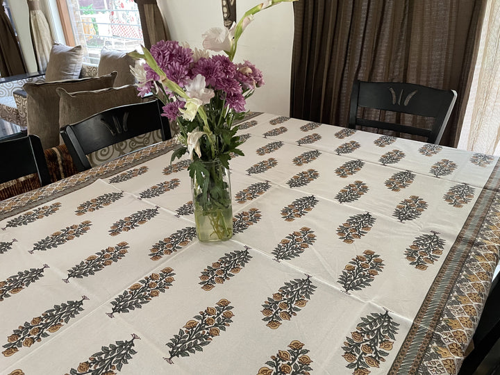 Jaipuri 6 Seater Cotton Table Cover - 8020